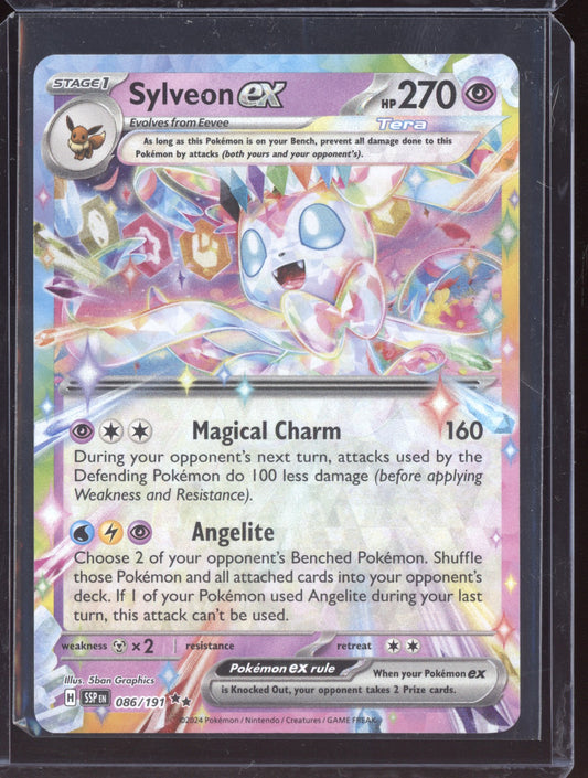 Sylveon ex 2024 Pokemon Surging Sparks Double Rare 086/191