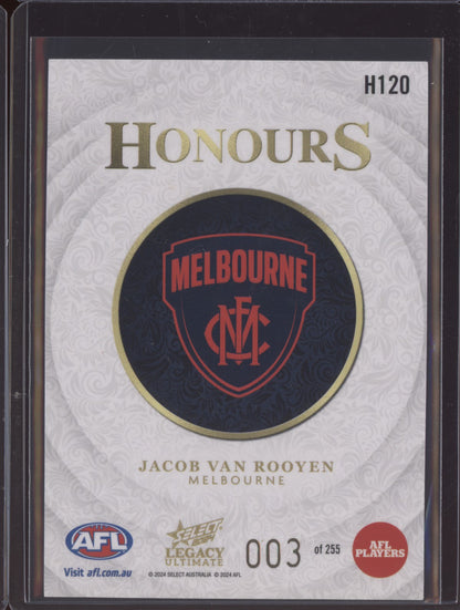 Jacob Van Rooyen 2024 Select Legacy Ultimate Honours Low 003/255