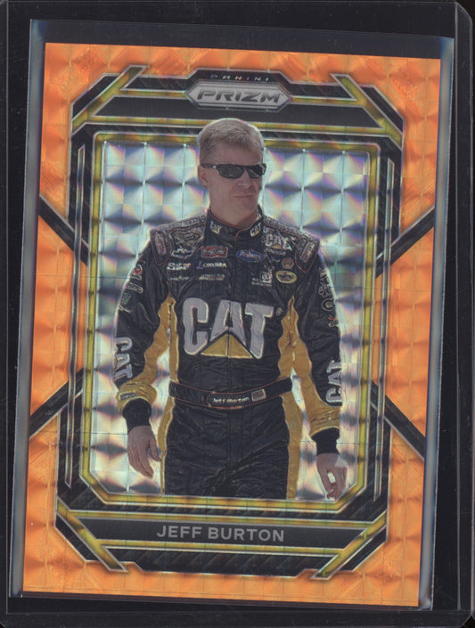 Jeff Burton 2023 Panini Prizm Racing Reactive Orange
