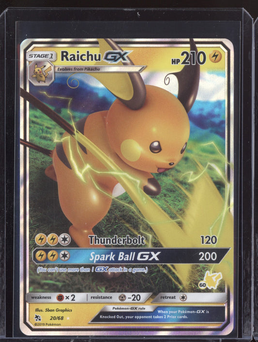 Raichu-GX 2019 Pokemon Hidden Fates Rare Holo 020/68