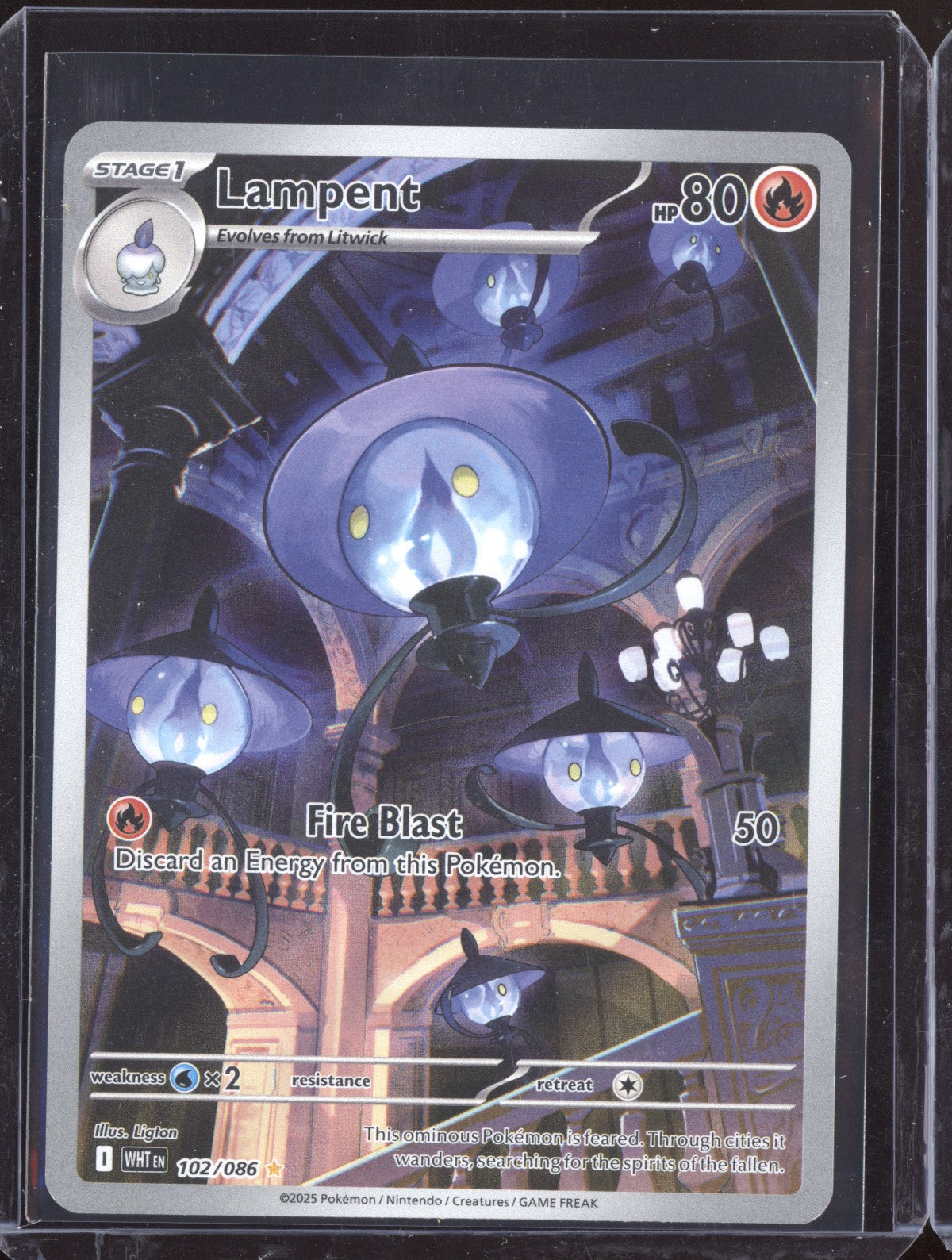 Lampent 2025 Pokemon White Flare Illustration Rare 102/086