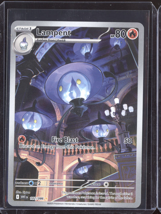 Lampent 2025 Pokemon White Flare Illustration Rare 102/086