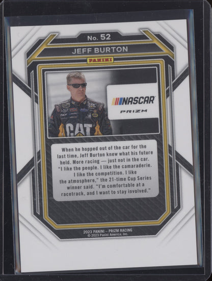 Jeff Burton 2023 Panini Prizm Racing Reactive Orange