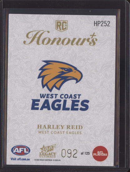 Harley Reid 2024 Select Legacy Ultimate Honours Plus RC 62/125