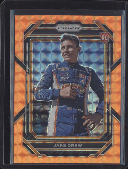 Jake Drew 2023 Panini Prizm Racing Reactive Orange RC