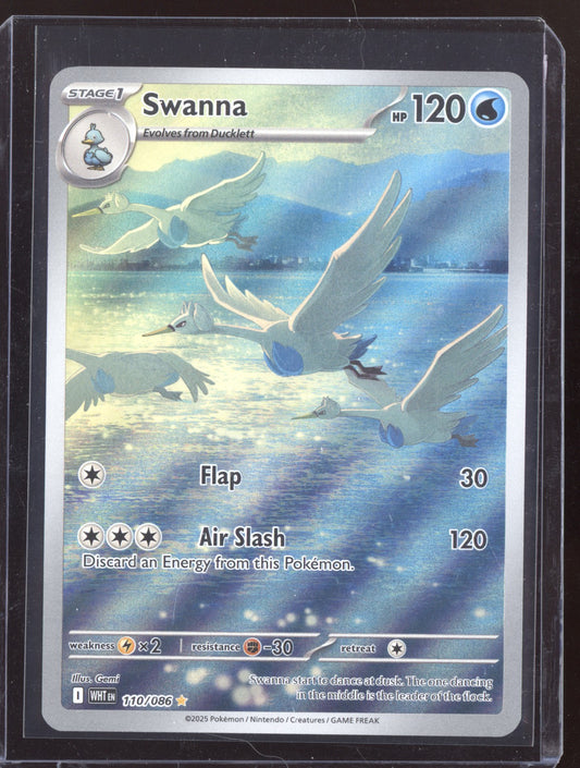 Swanna 2025 Pokemon White Flare Illustration Rare 110/086