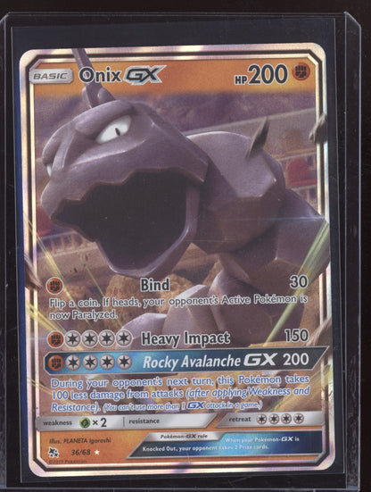 Onix-GX 2019 Pokemon Hidden Fates Rare Holo 036/68