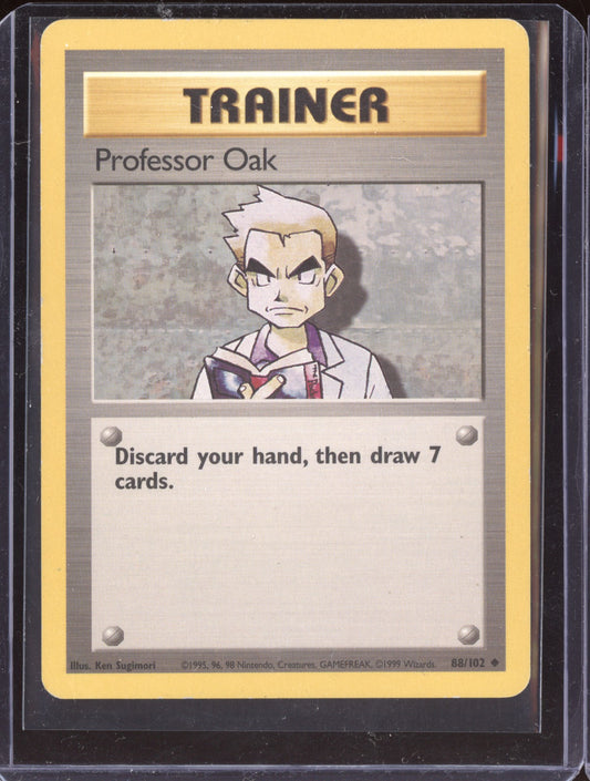 Professor Oak 1999 Pokemon Base Set Uncommon 88/102