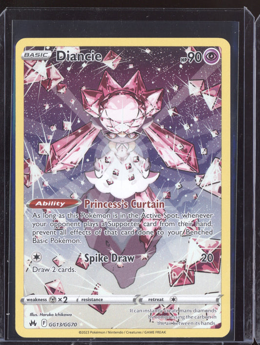 Diancie 2023 Pokemon Crown Zenith Trainer Gallery Holo Rare GG13/GG70