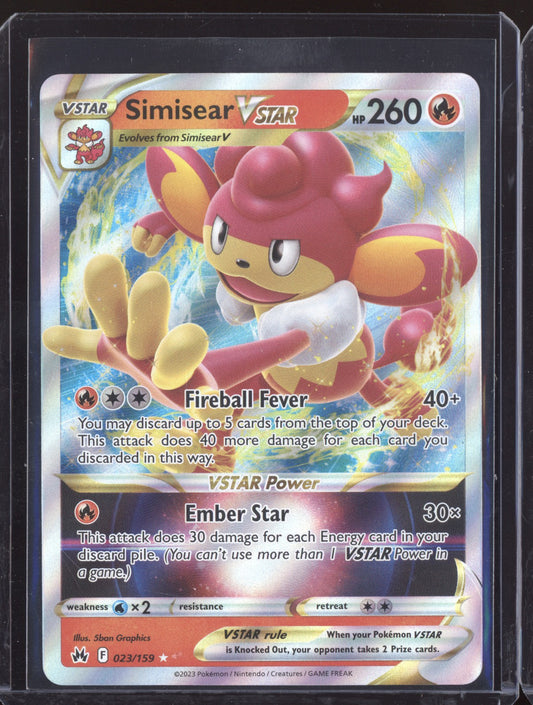 Simisear VSTAR 2023 Pokemon Crown Zenith Holo Rare VSTAR 023/159