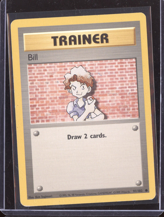 Bill 1999 Pokemon Base Set Common 91/102