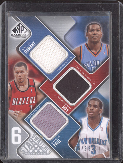LeBron James Durant 2009-10 Upper Deck SP Game Used 6 Star Swatches Jersey 75/99