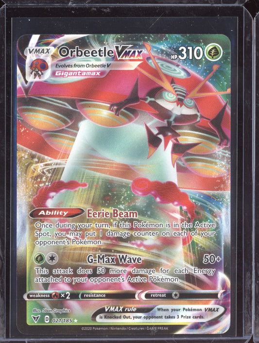 Orbeetle VMAX 2020 Pokemon Vivid Voltage Holo Rare VMAX 021/185