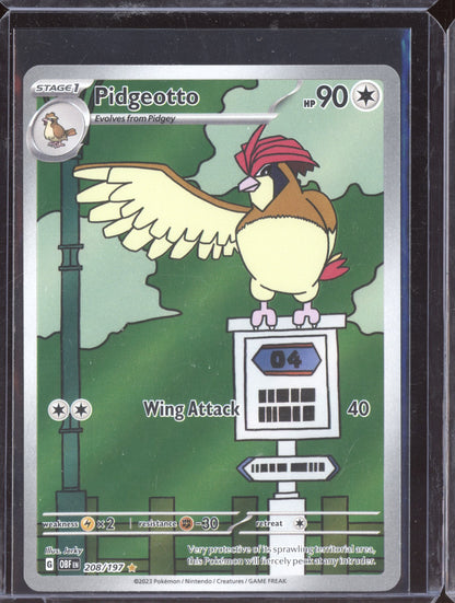 Pidgeotto 2023 Pokemon Obsidian Flames Illustration Rare 208/197