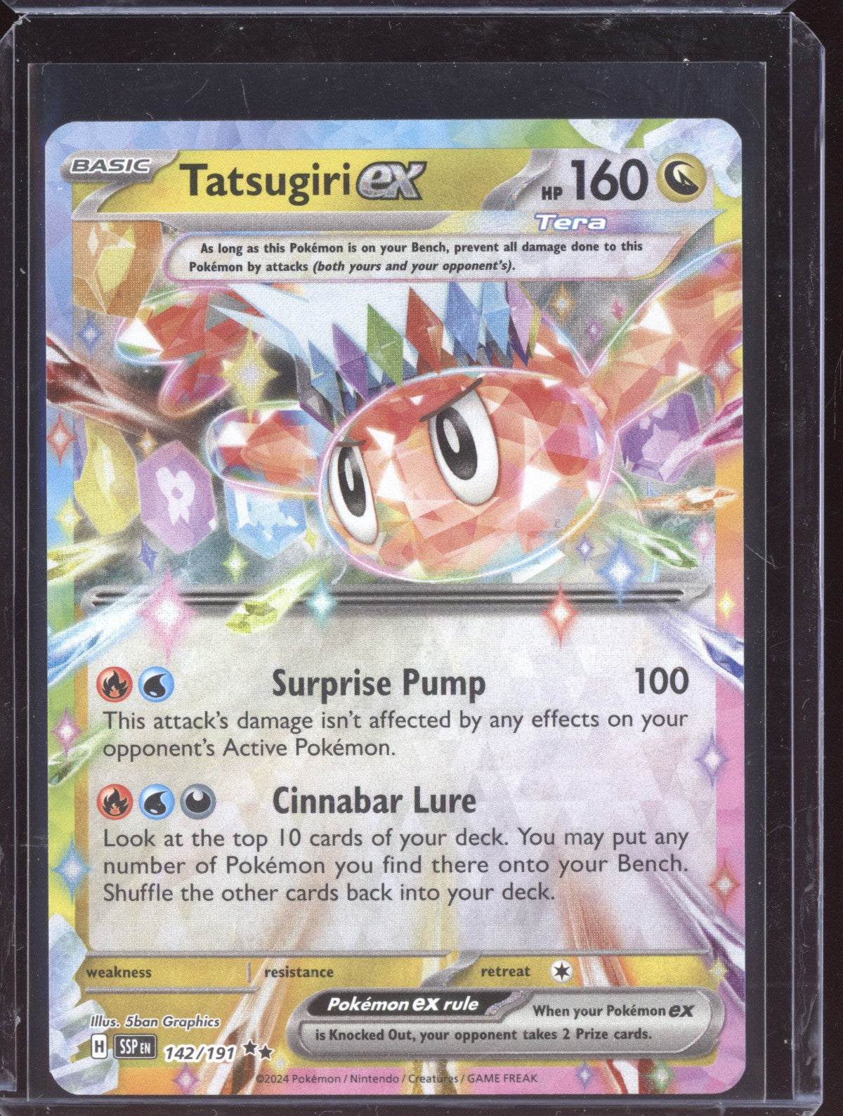 Tatsugiri ex 2024 Pokemon Surging Sparks Double Rare 142/191