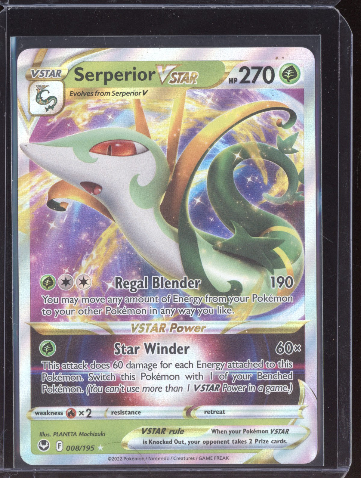 Serperior VSTAR 2022 Pokemon Silver Tempest Holo Rare VSTAR 008/195