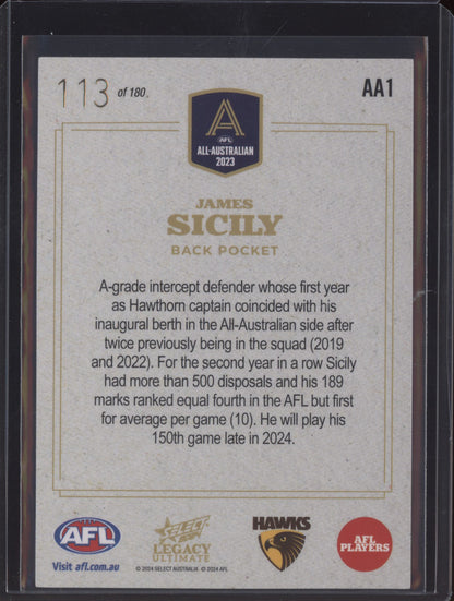 James Sicily 2024 Select Legacy Ultimate 2023 All Australian 113/180