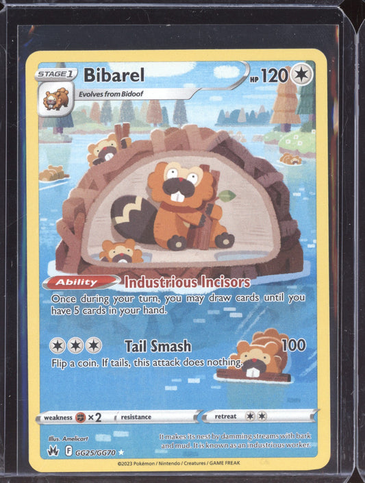 Bibarel 2023 Pokemon Crown Zenith Trainer Gallery Holo Rare GG25/GG70