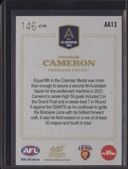 Charlie Cameron 2024 Select Legacy Ultimate 2023 All Australian 146/180