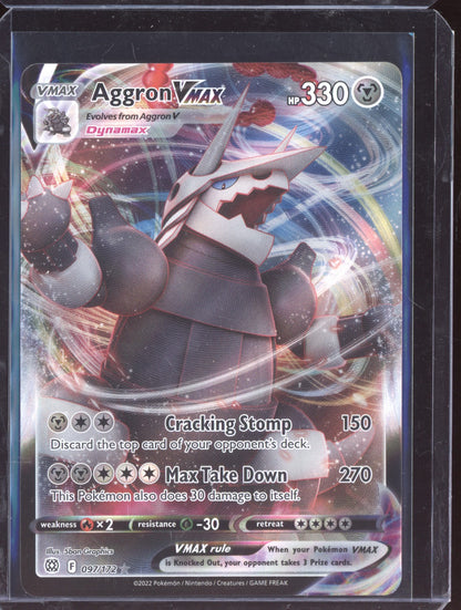 Aggron VMAX 2022 Pokemon Brilliant Stars Holo Rare VMAX 097/172