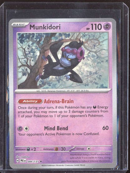 Munkidori 2025 Pokemon Prismatic Evolutions Holo 44/131