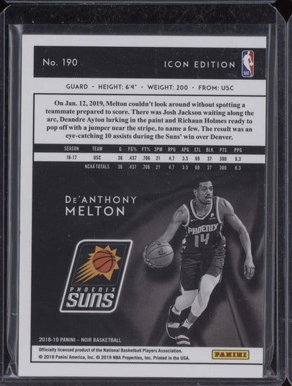 De'Anthony Melton 2018-19 Panini Noir Icon RC 52/85