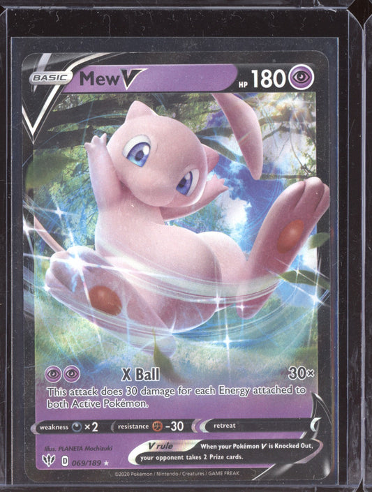 Mew V 2020 Pokemon Darkness Ablaze Holo Rare V 069/189