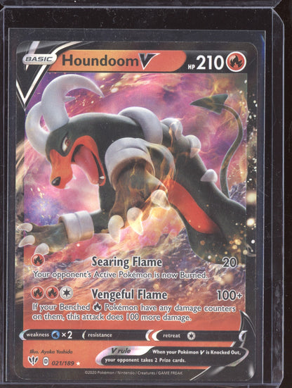 Houndoom V 2020 Pokemon Darkness Ablaze Holo Rare V 021/189