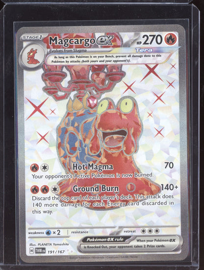Magcargo ex 2024 Pokemon Twilight Masquerade Ultra Rare 191/167