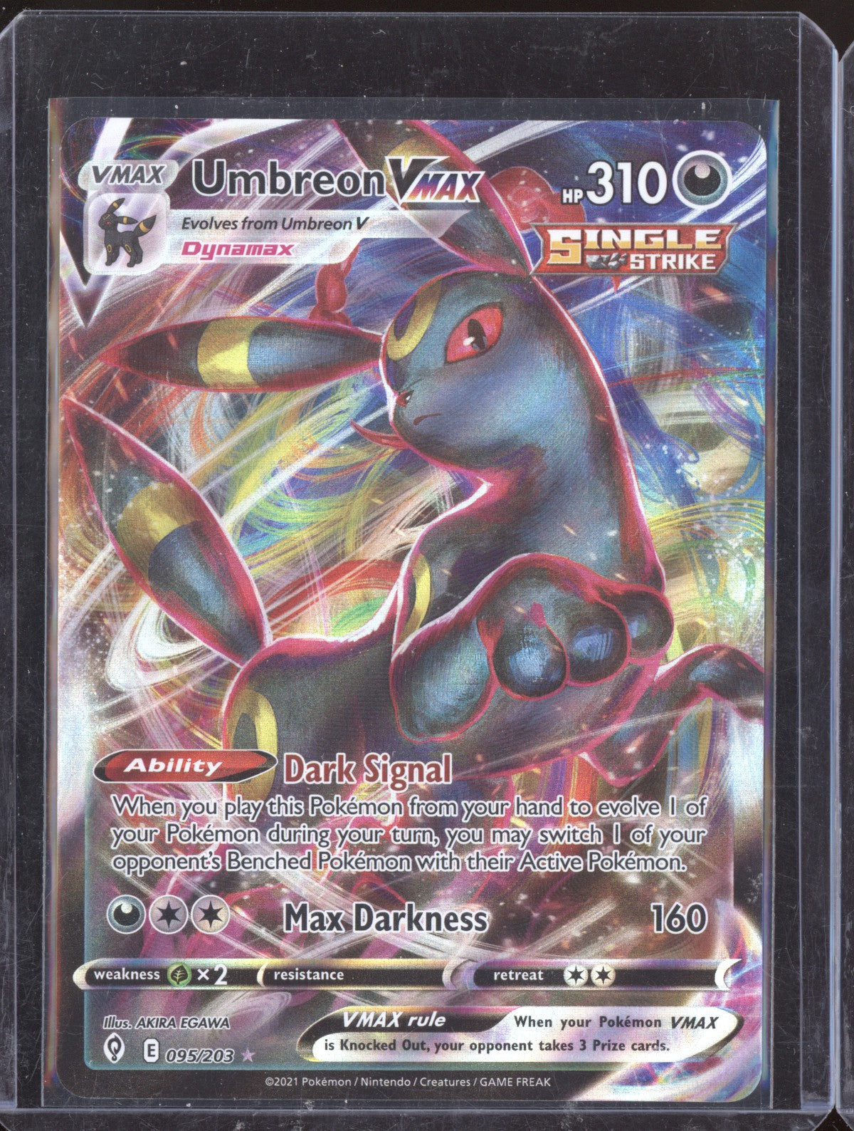 Umbreon VMAX 2021 Pokemon Evolving Skies 095/203