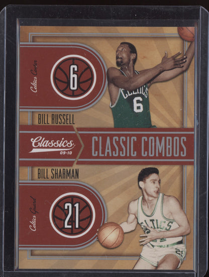 Bill Russell BIll Sharman 2009-10 Panini Classics Classic Combos 132/250