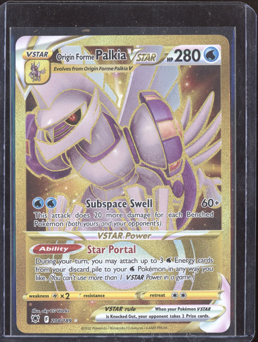 Origin Forme Palkia VSTAR 2022 Pokemon Astral Radiance Rare Secret 208/189