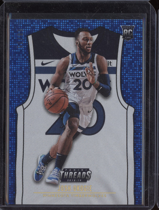 Josh Okogie 2018-19 Panini Threads Rookie Jersey Blue 58/75