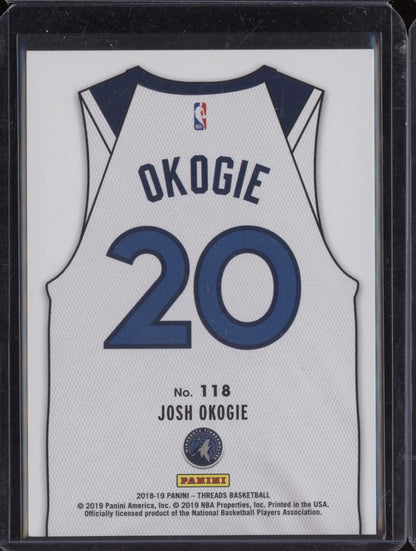 Josh Okogie 2018-19 Panini Threads Rookie Jersey Blue 58/75