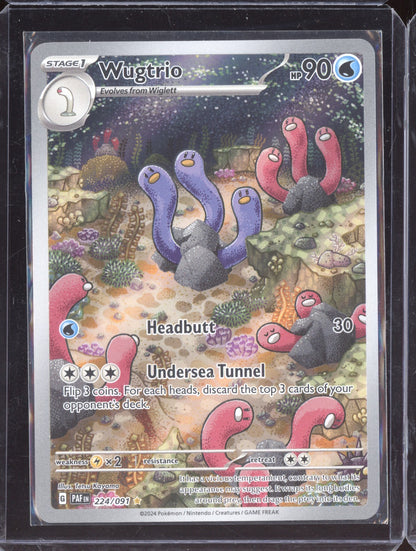 Wugtrio 2024 Pokemon Paldean Fates Illustration Rare 224/091