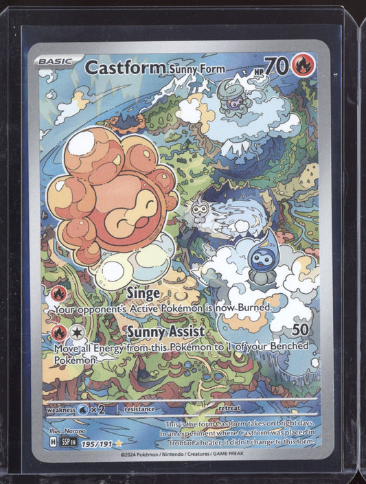 Castform Sunny Form 2024 Pokemon Surging Sparks Illustration Rare 195/191