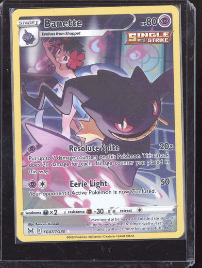 Banette 2022 Pokemon Lost Origin Trainer Gallery Holo Rare TG07/TG30