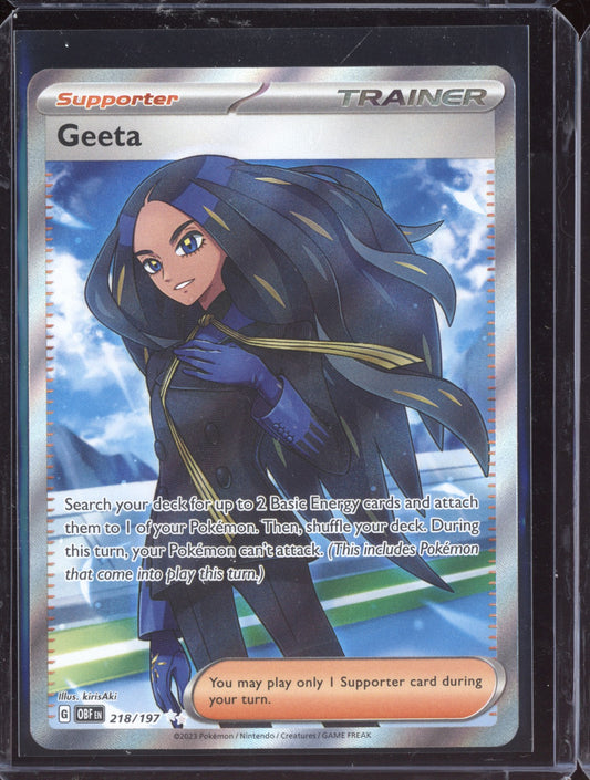 Geeta 2023 Pokemon Obsidian Flames Ultra Rare 218/197