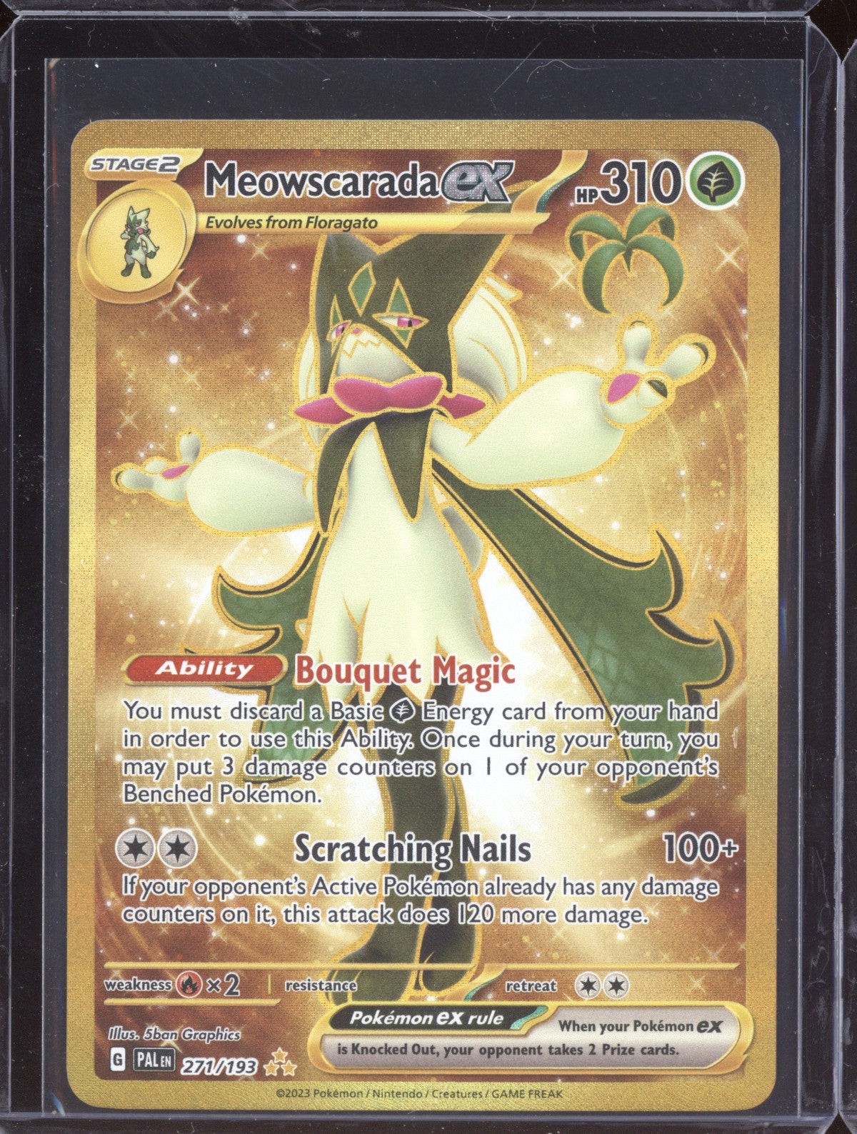 Meowscarada ex 2023 Pokemon Paldea Evolved Hyper Rare 271/193