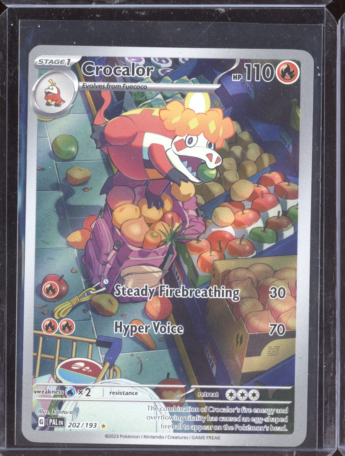 Crocalor 2023 Pokemon Paldea Evolved Illustration Rare 202/193