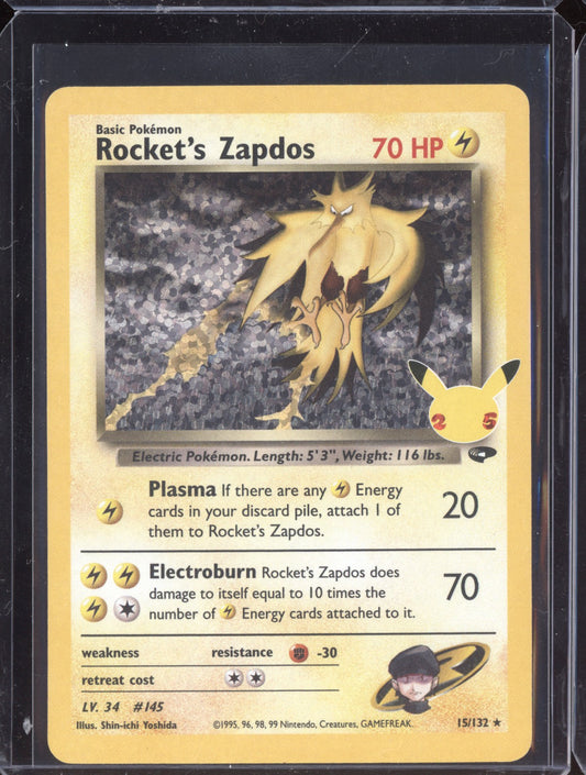 Rockets Zapdos 2021 Pokemon Celebrations Ultra Rare 015/132