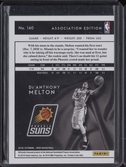 De'Anthony Melton 2018-19 Panini Noir Association RC 51/85