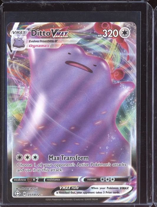 Ditto VMAX 2021 Pokemon Shining Fates Holo Rare VMAX 051/072