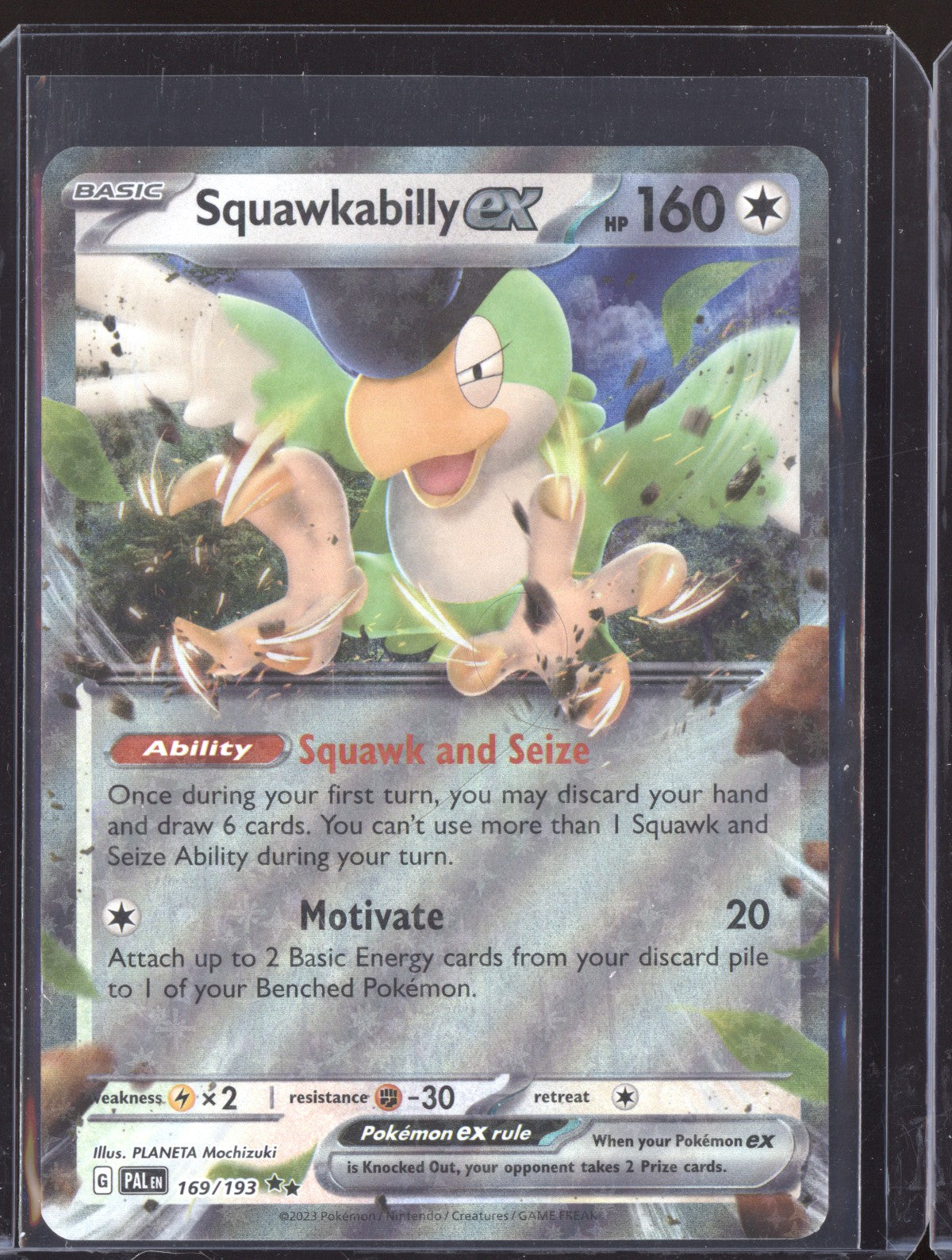 Squawkabilly ex 2023 Pokemon Paldea Evolved Double Rare 169/193