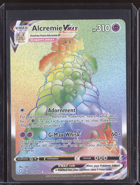 Alcremie VMAX 2021 Pokemon Shining Fates Rainbow Rare 073/072