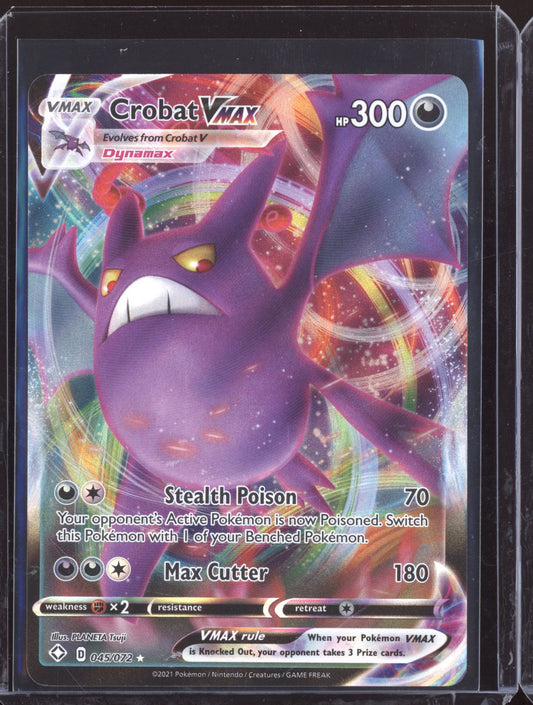 Crobat VMAX 2021 Pokemon Shining Fates Holo Rare VMAX 045/072