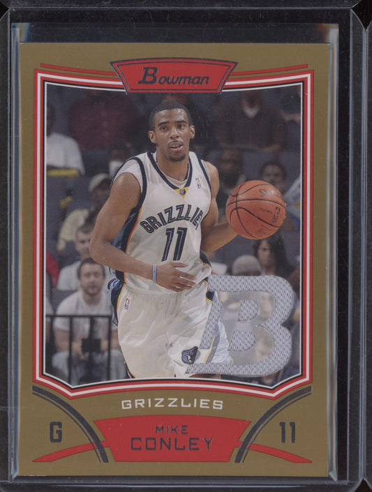 Mike Conley 2008-09 Bowman Draft Picks & Stars Jersey Gold 8/10