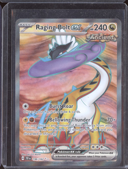 Raging Bolt ex 2024 Pokemon Temporal Forces Ultra Rare 196/162