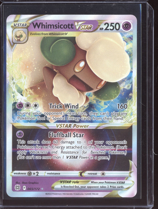 Whimsicott VSTAR 2022 Pokemon Brilliant Stars Holo Rare VSTAR 065/172