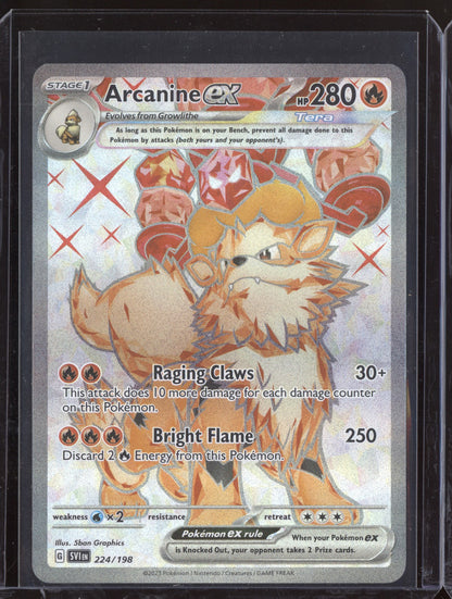 Arcanine ex 2023 Pokemon SVI Scarlet & Violet 224/198